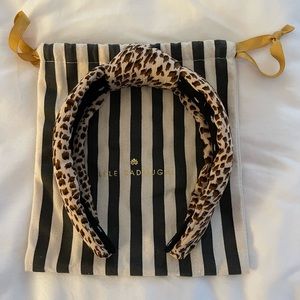 Lele Sadoughi Blush Cheetah Knotted Headband